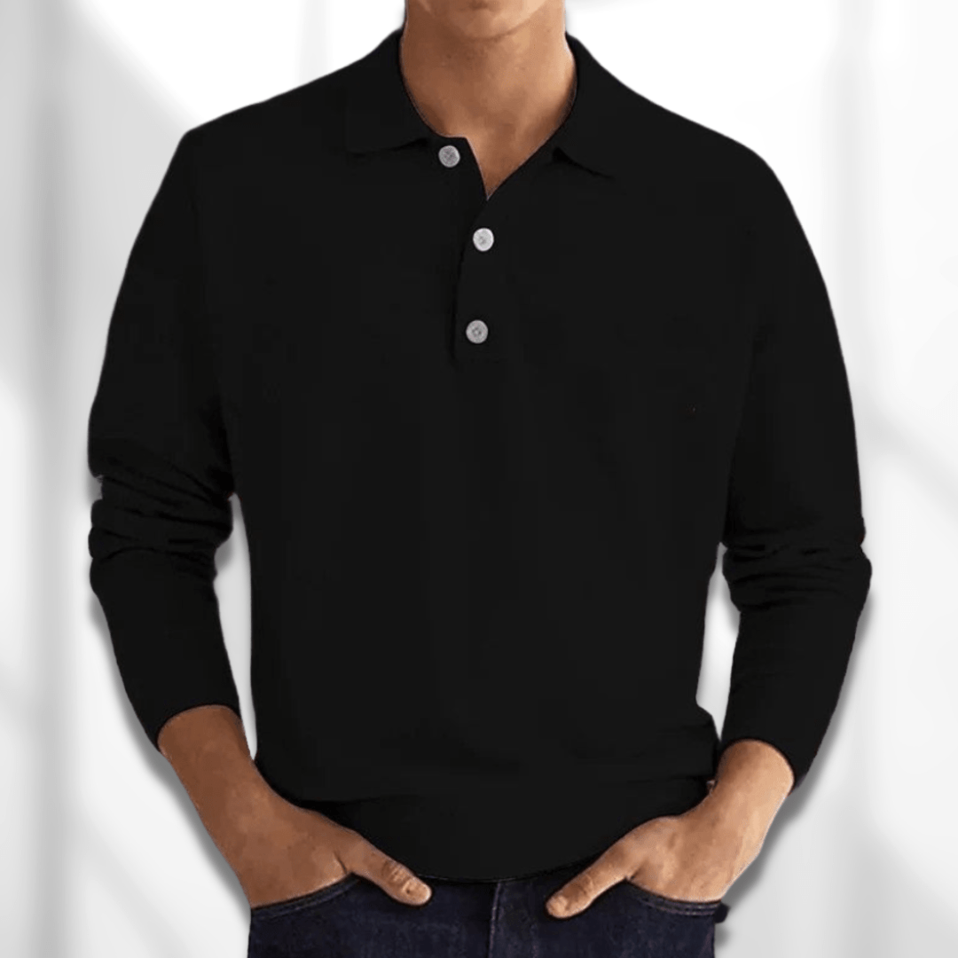 Autumnal Modern Fit Long Sleeve Men's Polo – Lennard