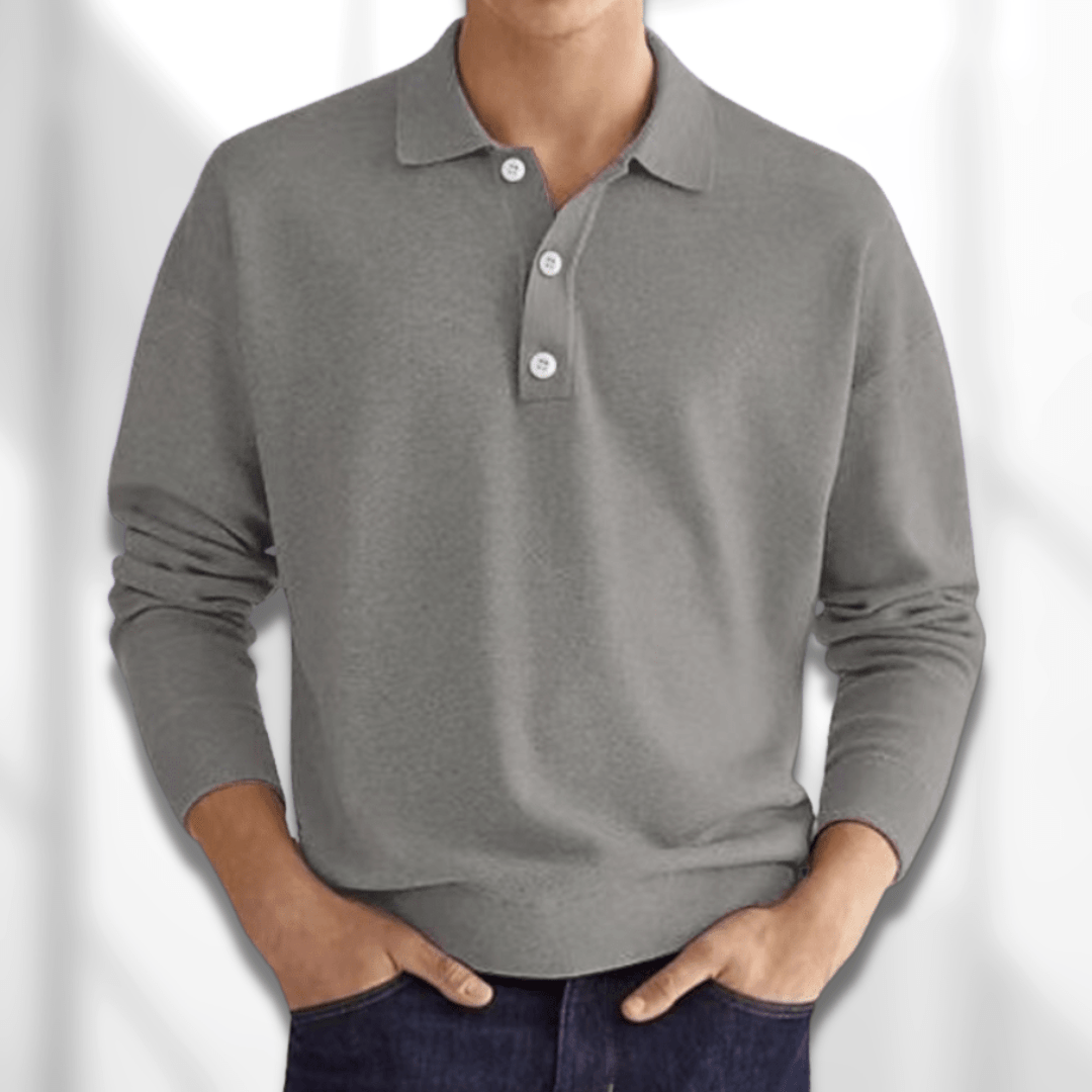 Autumnal Modern Fit Long Sleeve Men's Polo – Lennard