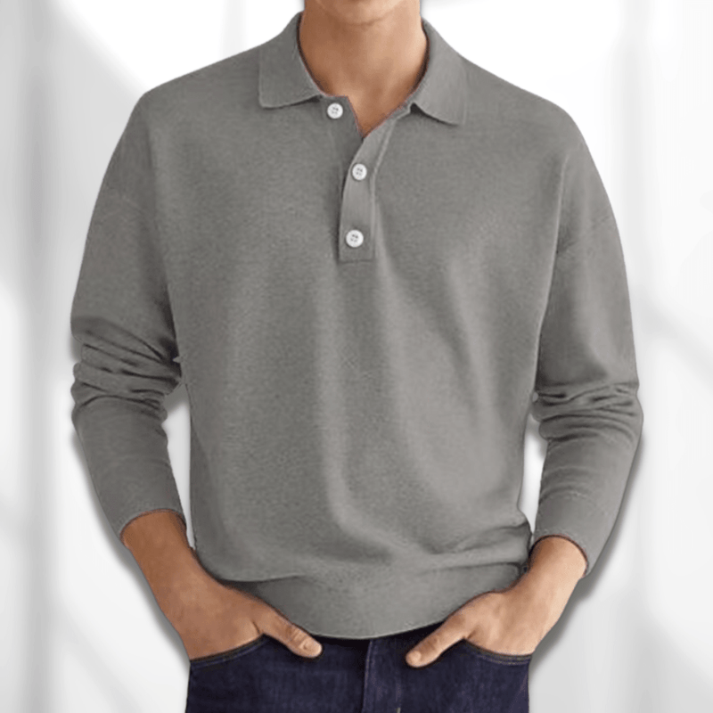 Autumnal Modern Fit Long Sleeve Men's Polo – Lennard