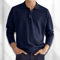 Autumnal Modern Fit Long Sleeve Men's Polo – Lennard
