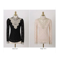 Ladies' blouse with autumnal embroidered lace – Elisabeth