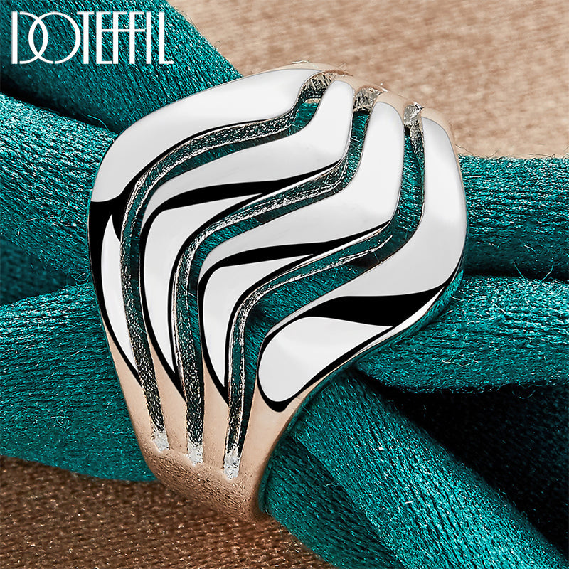 Elegant Four-Row Ring | Smooth Design | Women’s Jewellery