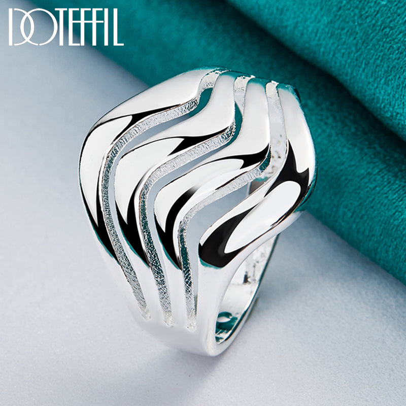 Elegant Four-Row Ring | Smooth Design | Women’s Jewellery