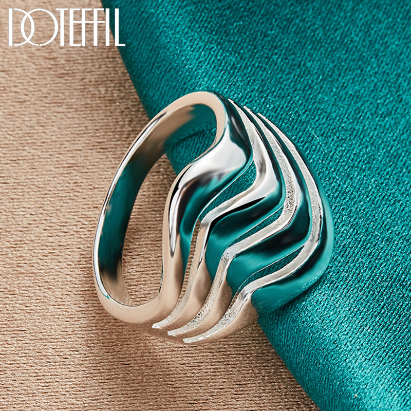 Elegant Four-Row Ring | Smooth Design | Women’s Jewellery