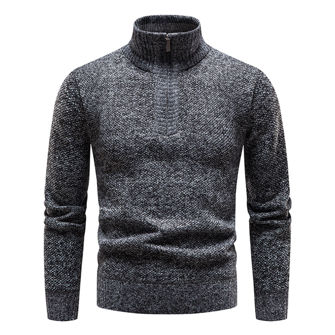 Knitted Men's Sweater with Half Zip – Cedric