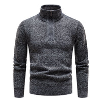 Knitted Men's Sweater with Half Zip – Cedric