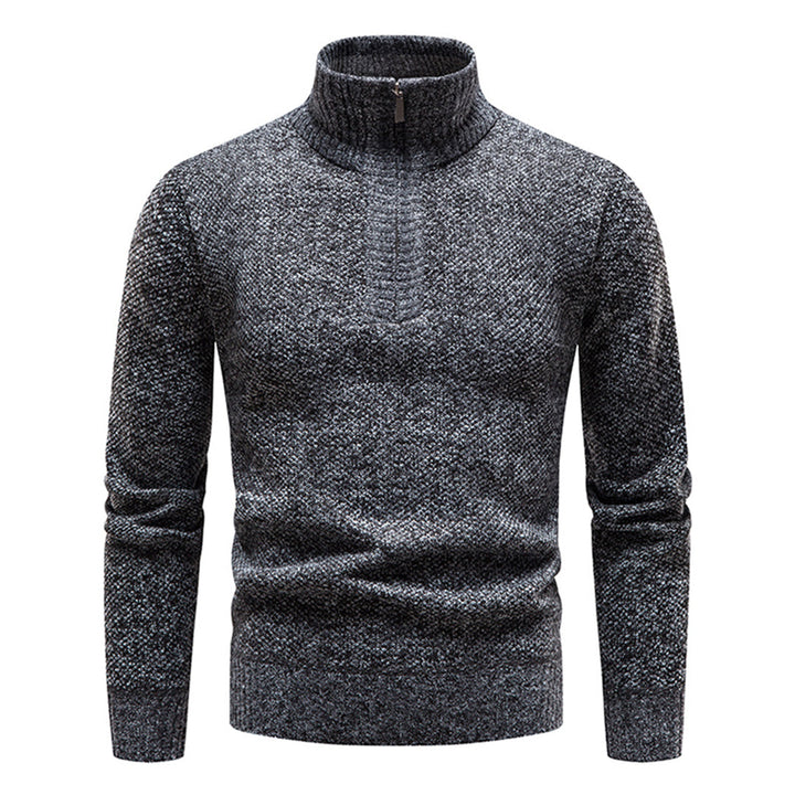 Knitted Men's Sweater with Half Zip – Cedric