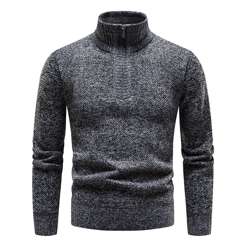 Knitted Men's Sweater with Half Zip – Cedric