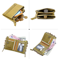 Double-Zip Compact Wallet – Practical Elegance in Soft Leather