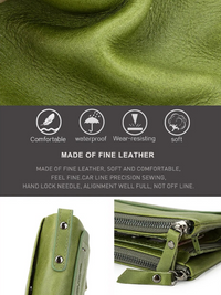 Double-Zip Compact Wallet – Practical Elegance in Soft Leather