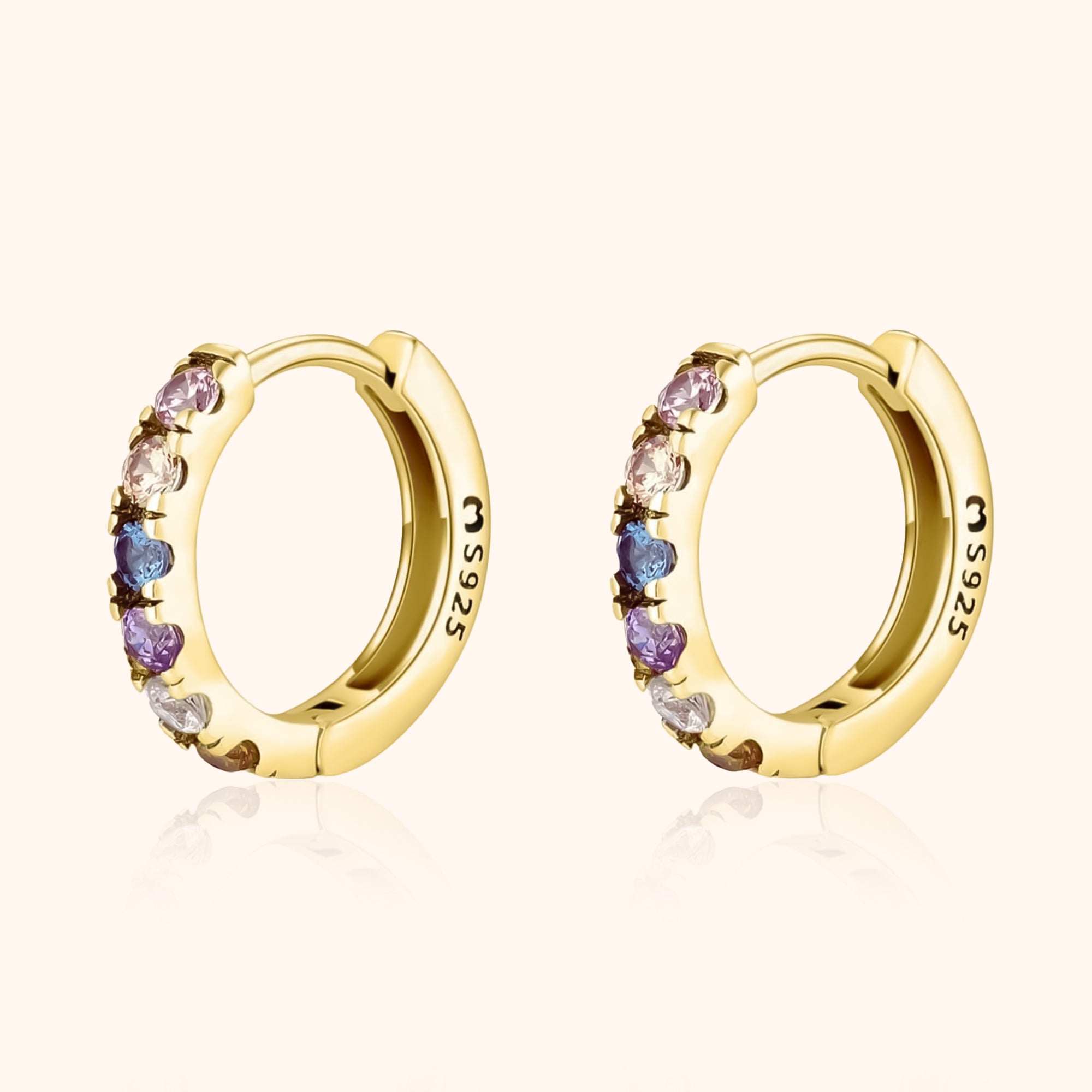 Colourful Zirconia Earrings - Aureline