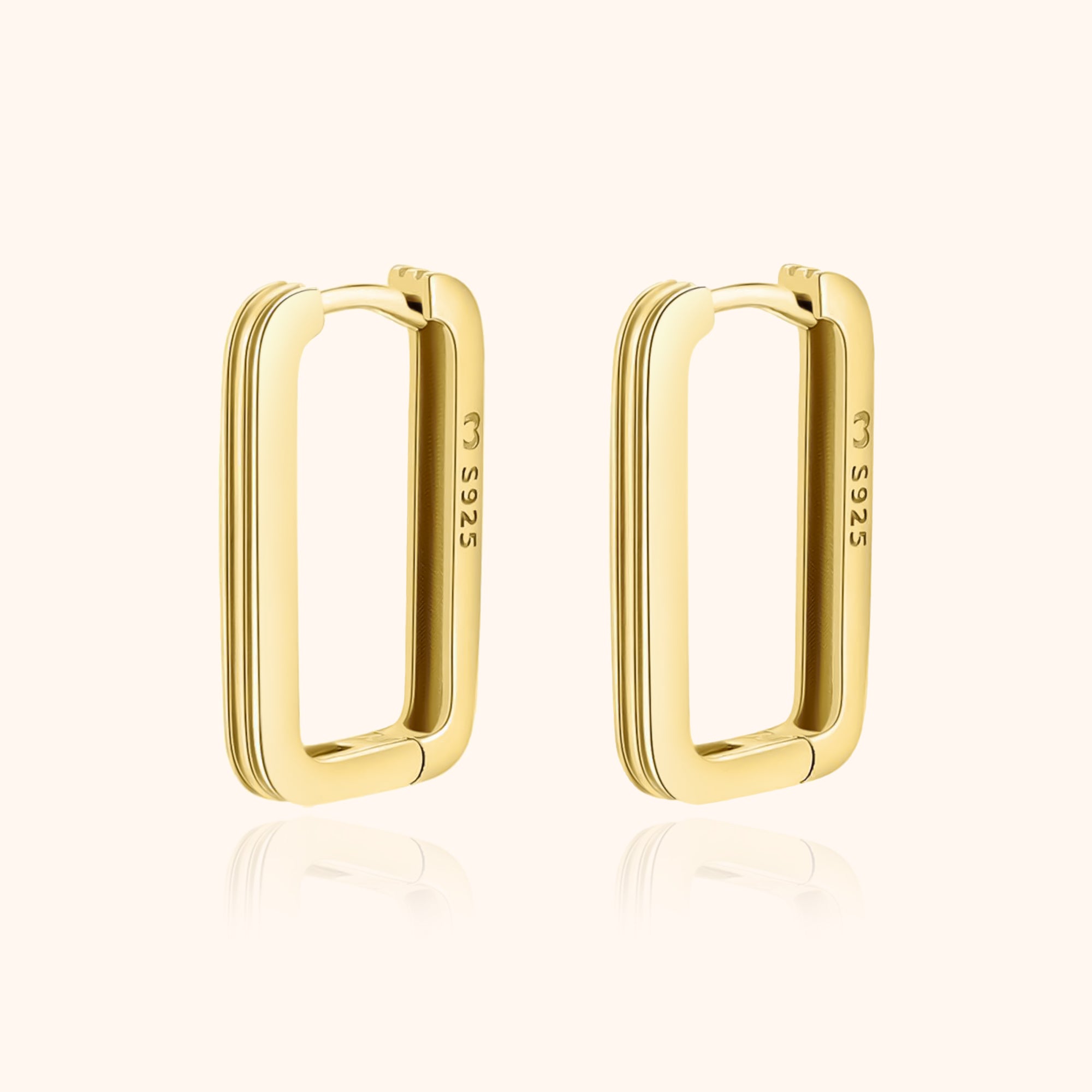 Rectangular Clip Earrings - Isabelle