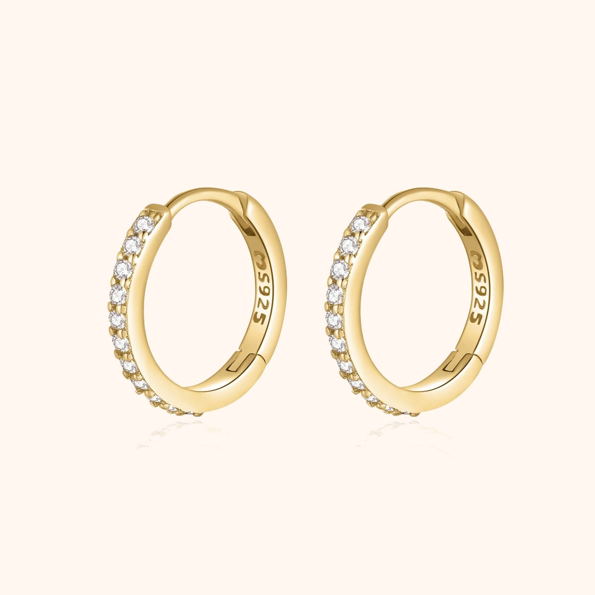 Sparkling Zirconia Hoop Earrings – Iriana