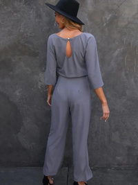 Ladies' jumpsuit with tie belt – Selina Autumn edition