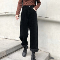 Ladies' corduroy trousers with wide leg – Emily Autumn Edition