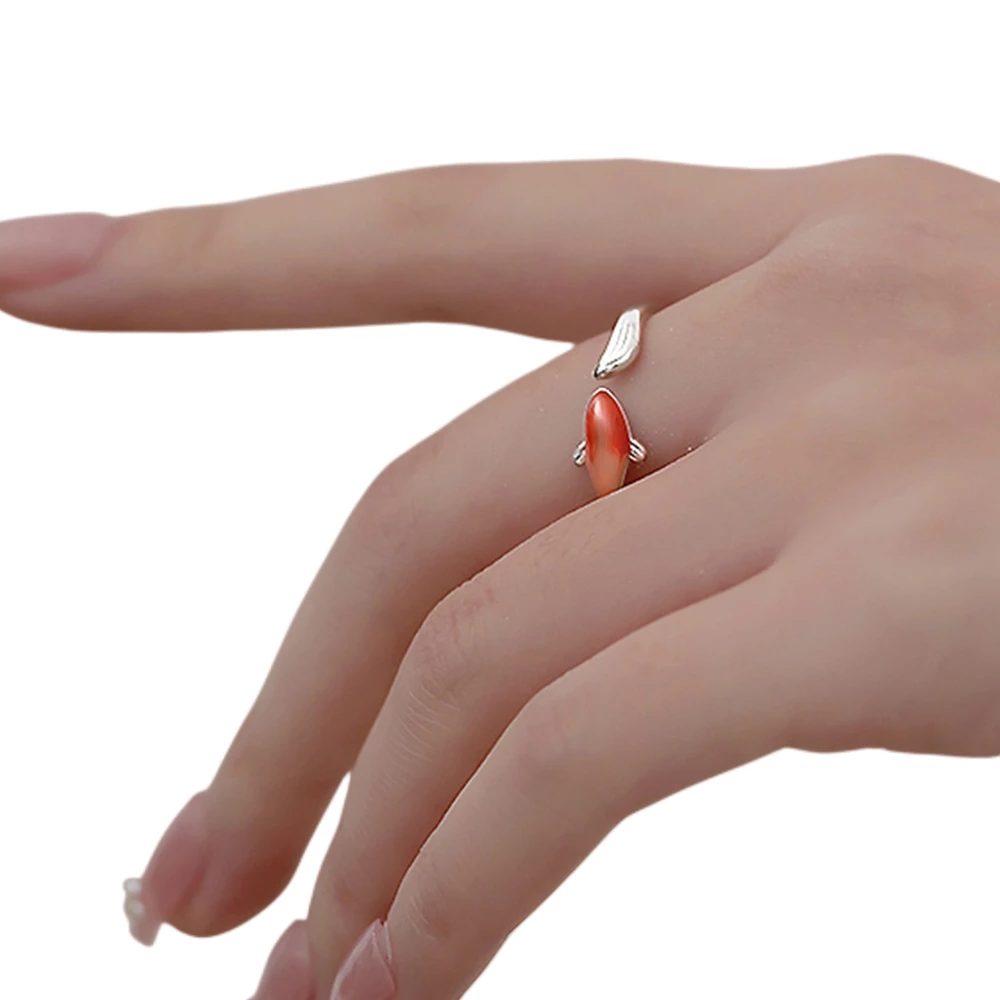 Lucky Red Koi Fish Ring | Elegant Women's Jewellery