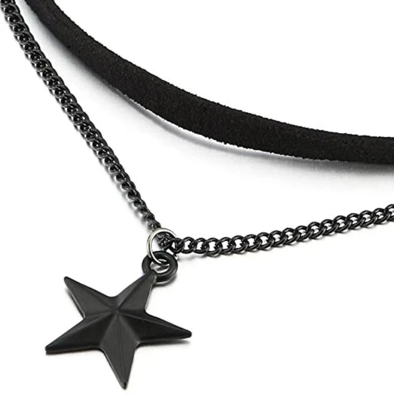 Layered Pentagram Necklace | Multi-Layer Design