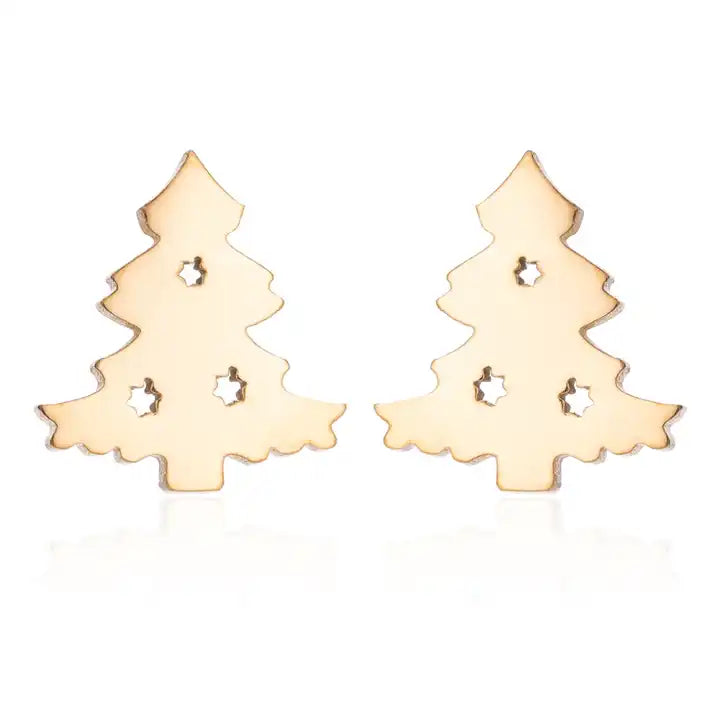 Silver Christmas Stud Earrings | Festive Women's Jewellery