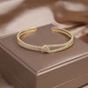 Gold Knot Crystal Bangle