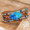 Blue Hamsa Turquoise Wrap Bracelet - Soraya