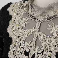 Ladies' blouse with autumnal embroidered lace – Elisabeth