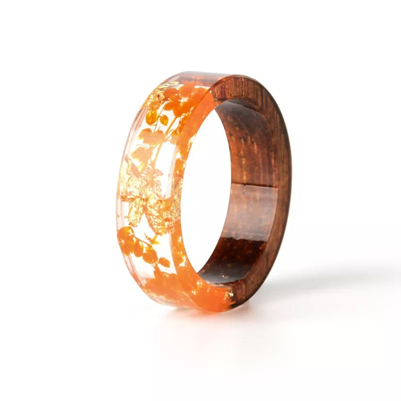 Transparent Wood Resin Ring | Unique Nature-Inspired Jewellery