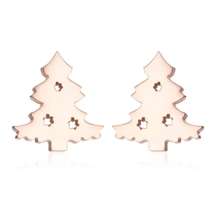 Silver Christmas Stud Earrings | Festive Women's Jewellery