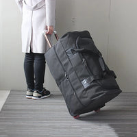 Extra-Large Canvas Trolley Luggage Bag with Wheels for Long-Distance Travel