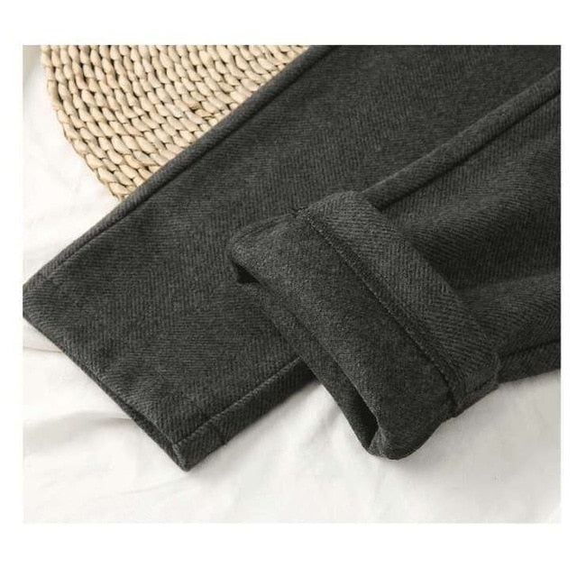 Women's harem trousers made of wool for autumn & winter – Amara