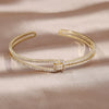 Gold Knot Crystal Bangle