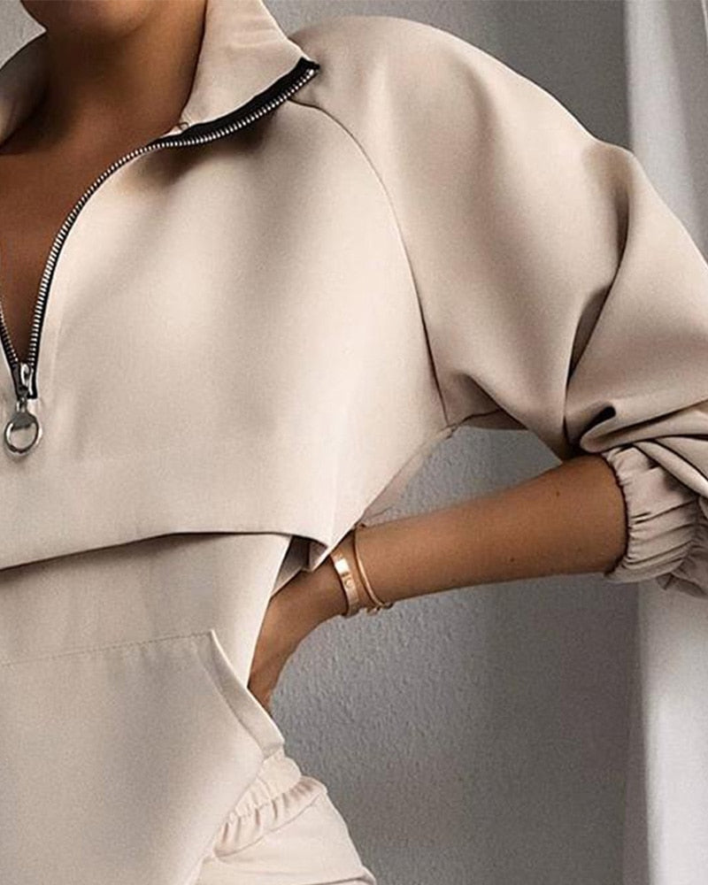 Ladies' Tracksuit with Zip - Amira