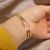 Gold Knot Crystal Bangle