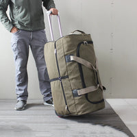 Extra-Large Canvas Trolley Luggage Bag with Wheels for Long-Distance Travel