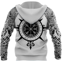 Viking hoodie with runes and warrior motifs – Eirik