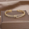 Gold Knot Crystal Bangle