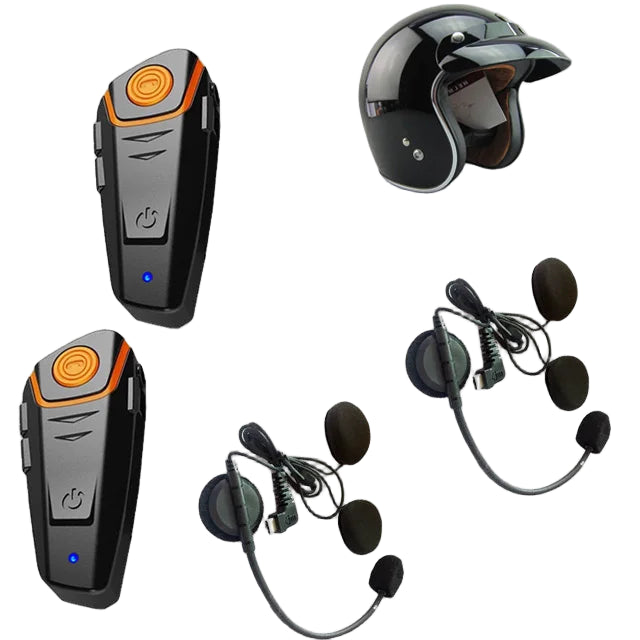 Waterproof Bluetooth Motorcycle Intercom with FM & 1000M Range – RoadLink