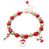 CHRISTMAS SANTA BEAD BRACELET