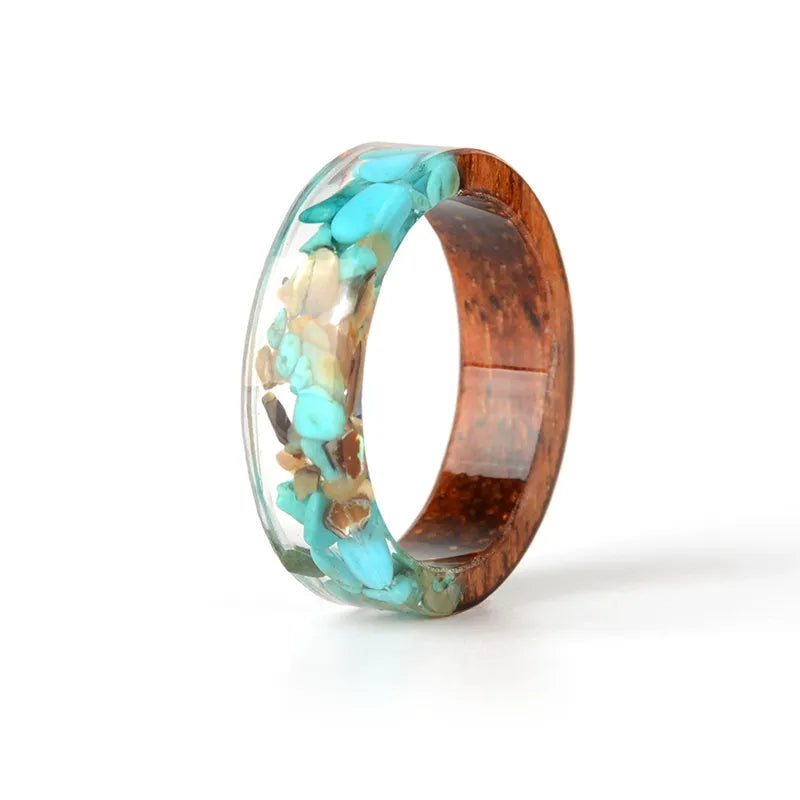 Transparent Wood Resin Ring | Unique Nature-Inspired Jewellery