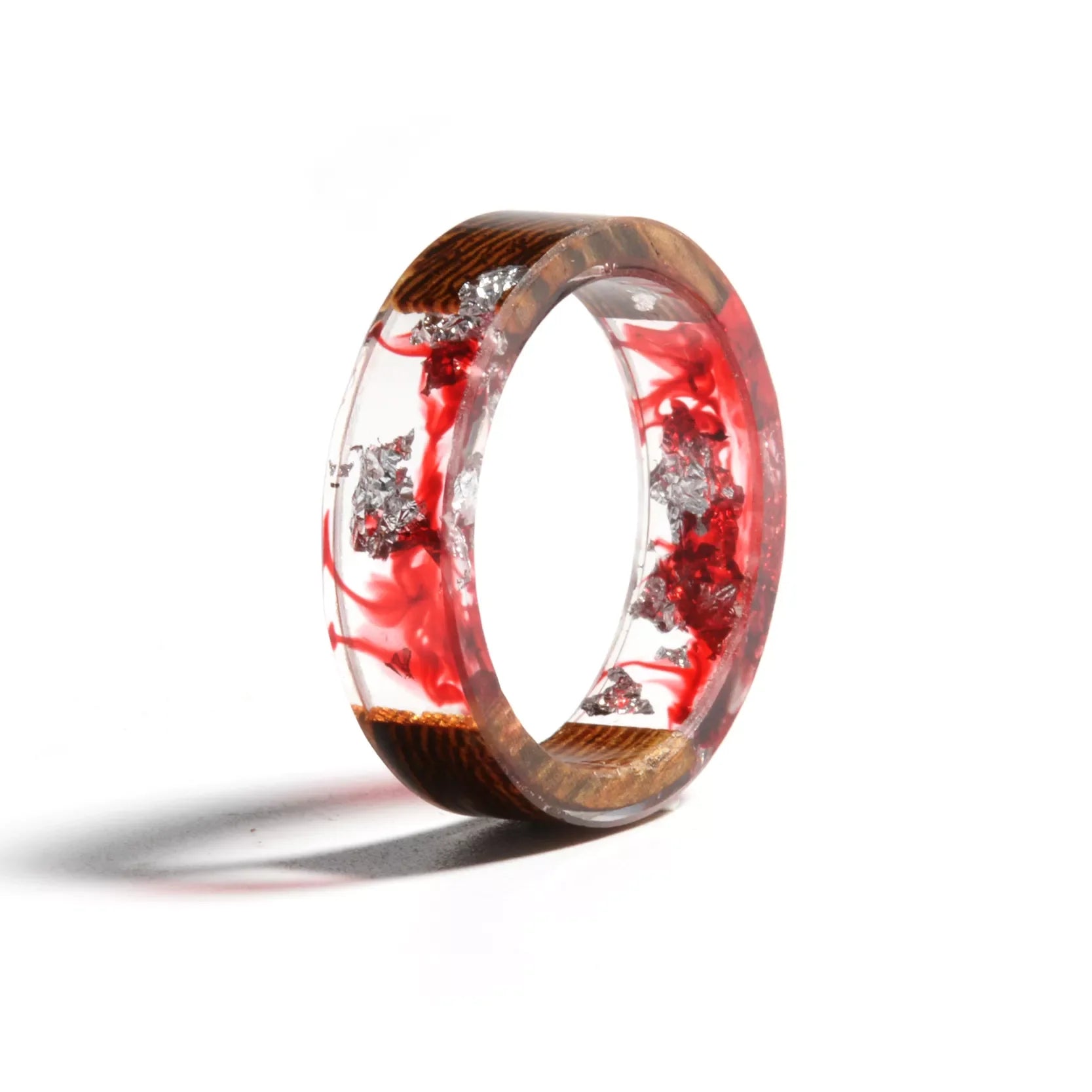 Transparent Wood Resin Ring | Unique Nature-Inspired Jewellery