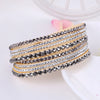 Layered Rhinestone Wrap Bracelet