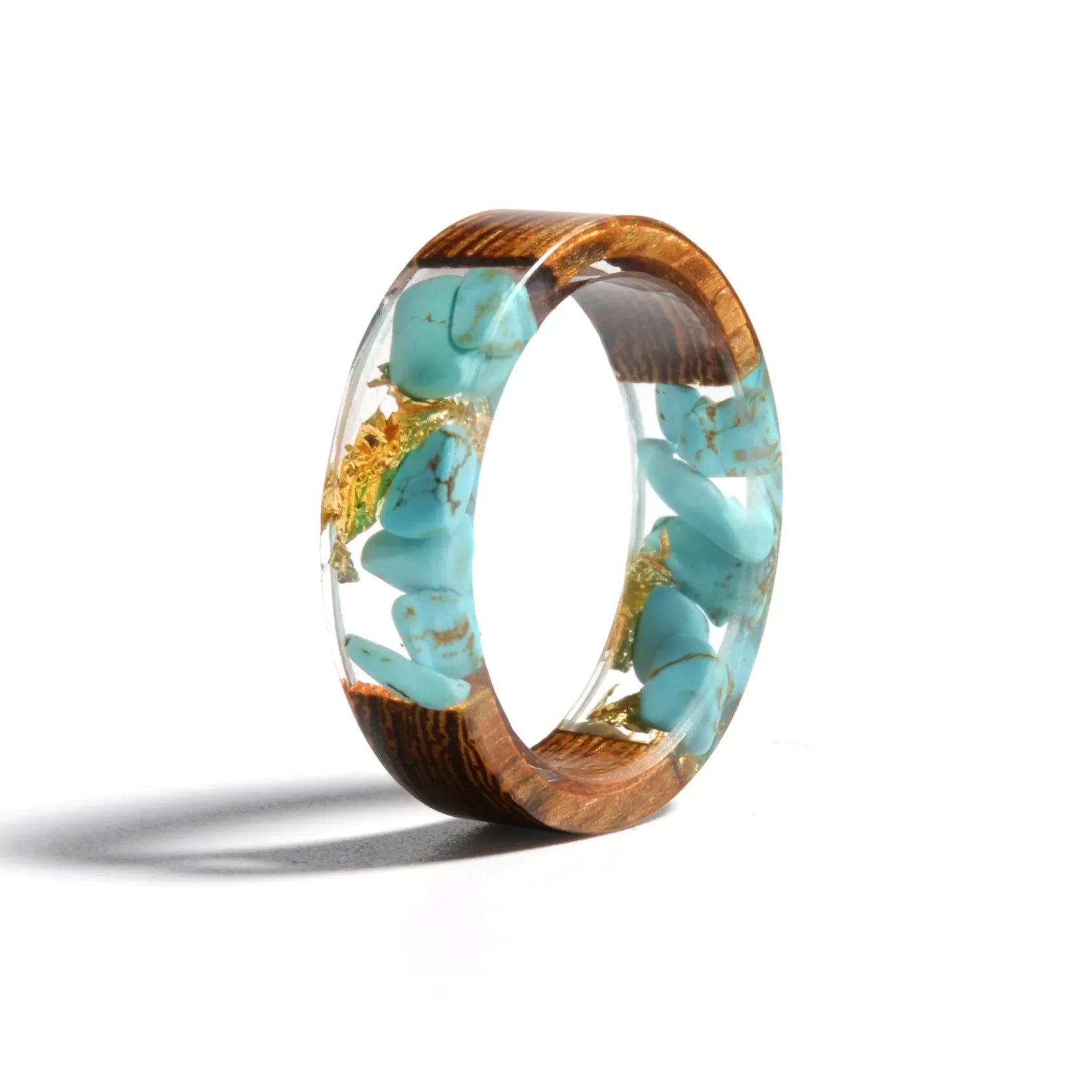 Transparent Wood Resin Ring | Unique Nature-Inspired Jewellery