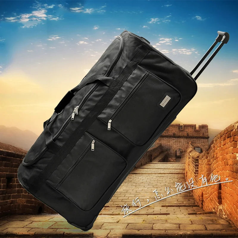 Extra-Large Oxford Travel Trolley Bag with Wheels – Heavy-Duty Capacity