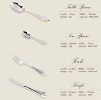 24- or 48-Piece Stainless Steel Cutlery Set with Gold Finish – GlowCut