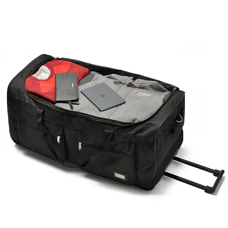 Extra-Large Oxford Travel Trolley Bag with Wheels – Heavy-Duty Capacity