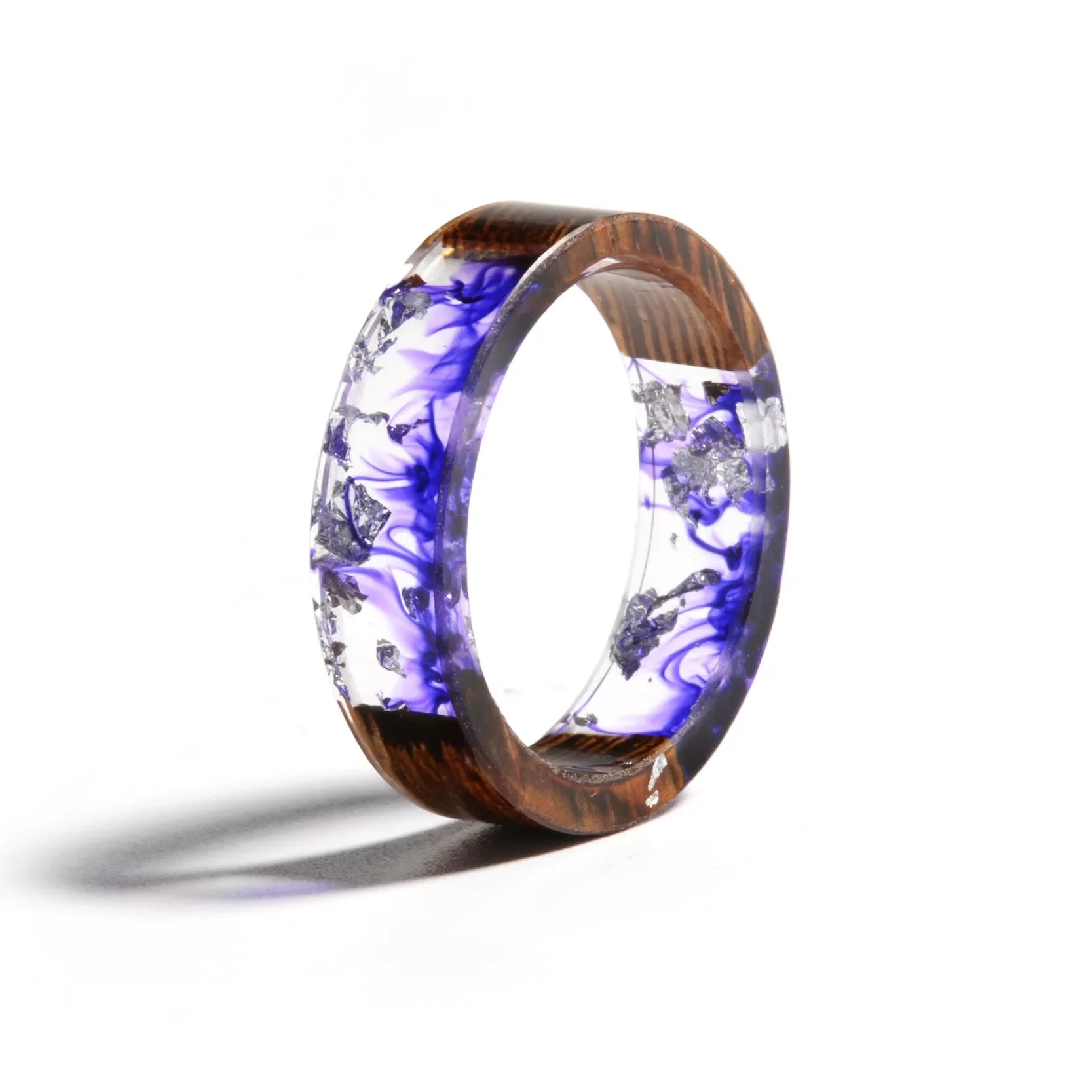 Transparent Wood Resin Ring | Unique Nature-Inspired Jewellery