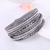 Layered Rhinestone Wrap Bracelet