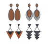 Boho Wood Teardrop Earrings | Trendy and Lightweight Jewellery