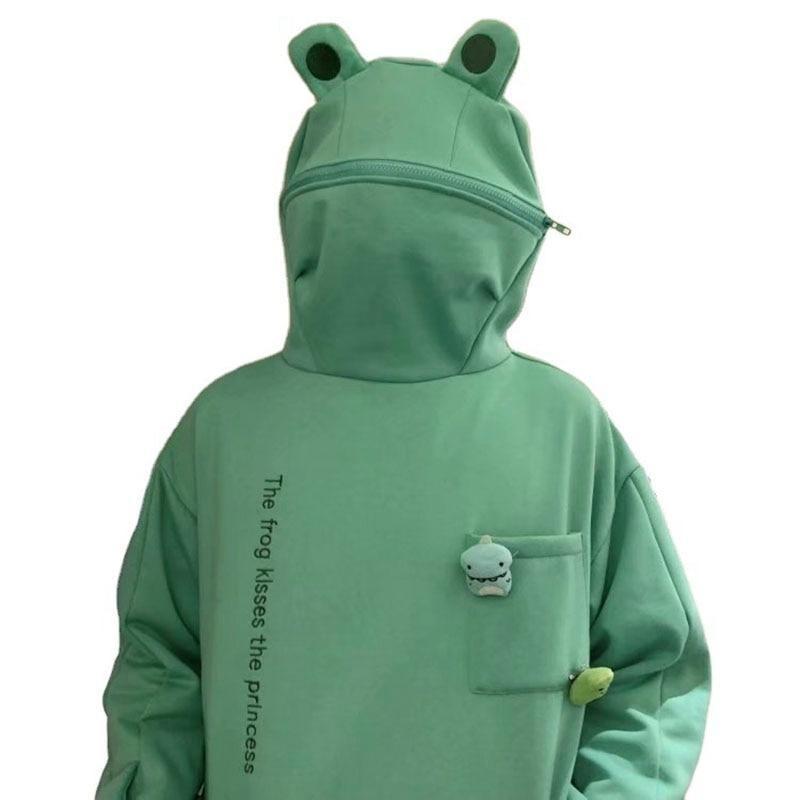 Unisex hoodie with frog design – Froggy
