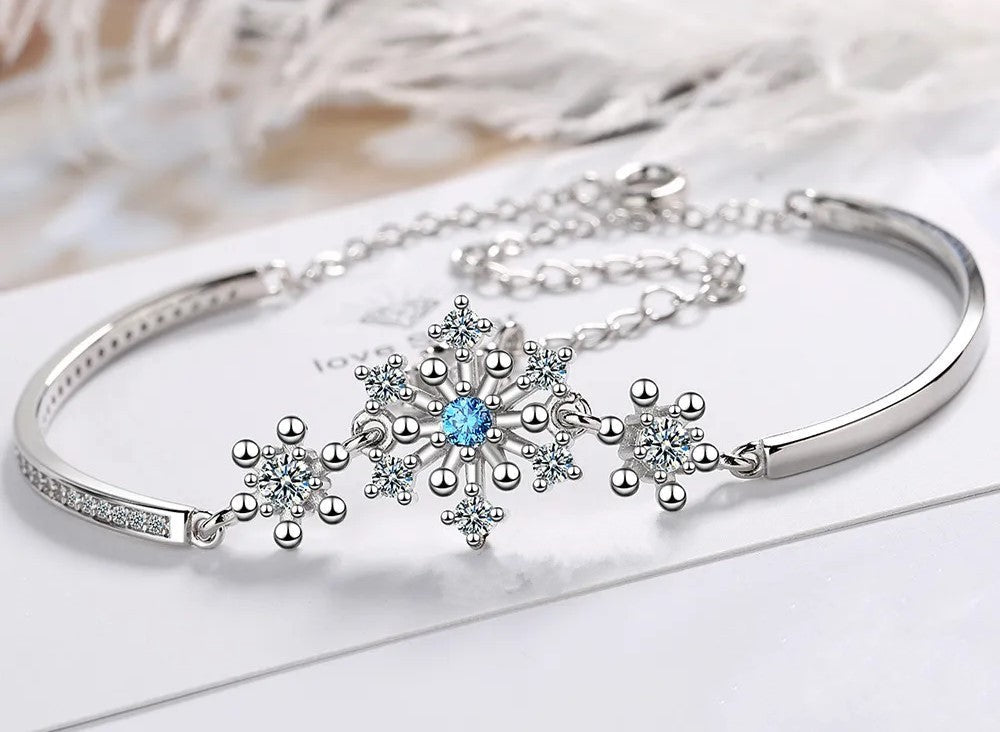 Christmas Snowflake Cubic Zirconia Bracelet