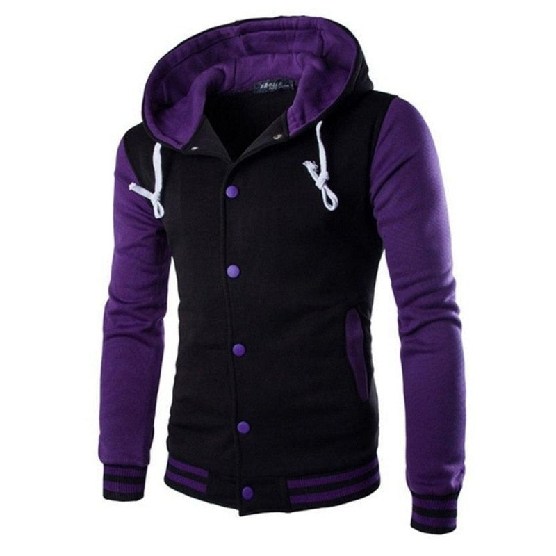 Men's varsity-style baseball hoodie – Autumn edition Kevin